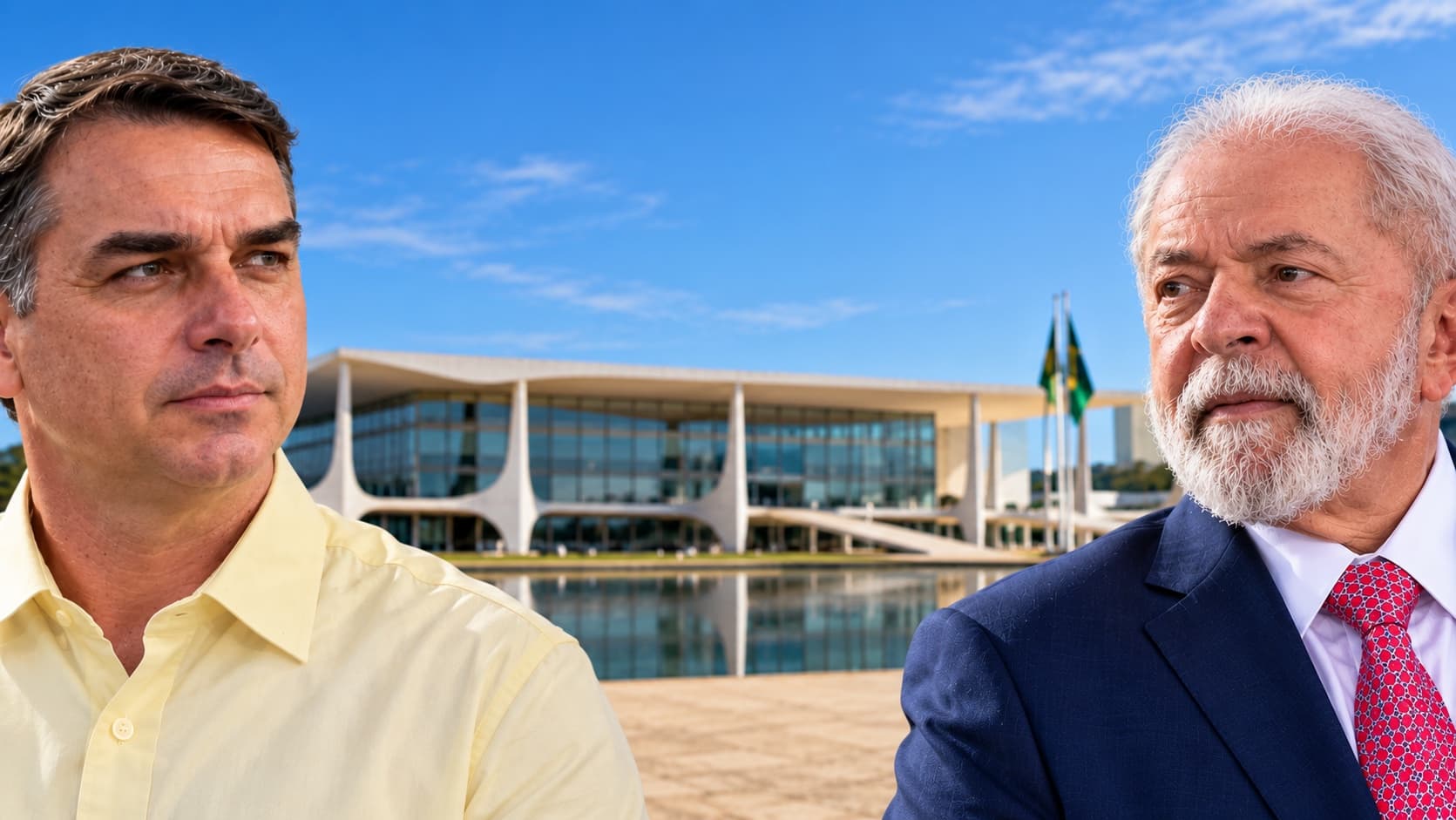 Flávio Bolsonaro e Lula
